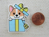 Second view of Corgi Puppy Present Needle Minder.