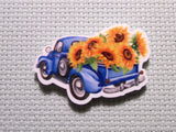 First view of the Blue Truck Full of Sunflowers Needle Minder