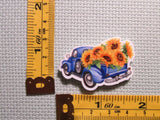 Third view of the Blue Truck Full of Sunflowers Needle Minder