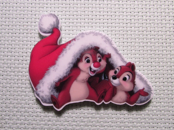 First view of the Chip and Dale in a Santa Cap Needle Minder