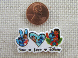 Second view of Peace Love Disney Needle Minder.