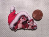 Second view of the Chip and Dale in a Santa Cap Needle Minder