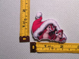 Third view of the Chip and Dale in a Santa Cap Needle Minder