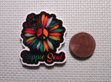 Second view of the Hippie Soul Colorful Flower Needle Minder