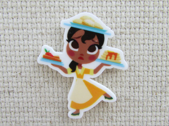 First view of Tiana as a Waitress Needle Minder,.