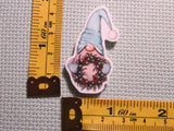 Third view of the Light Blue Wreath Holding Christmas Gnome Needle Minder
