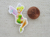 Second view of Tinkerbell with a Blue Butterfly Needle Minder.