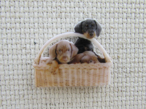 First view of A Basket of Puppies Needle Minder.