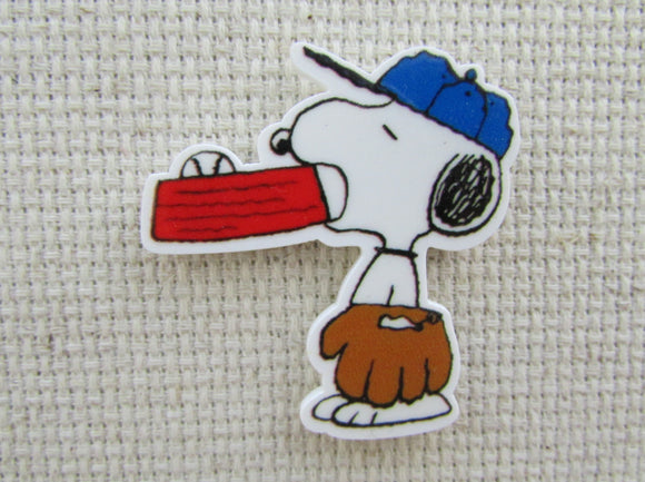 First view of Baseball Snoopy Asking for Dinner Needle Minder