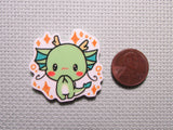 Second view of the Green Water Dragon Needle Minder