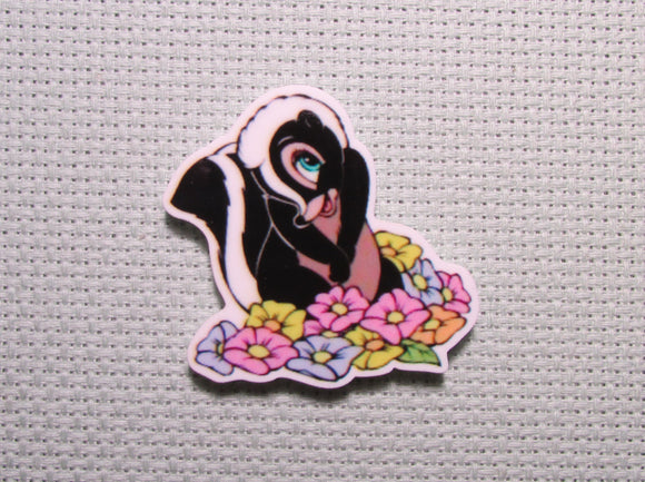 First view of the Flower the Skunk from Bambi Needle Minder