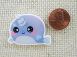 Second view of Purple Narwhale Needle Minder.