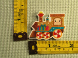 Third view of the Gingerbread Train Needle Minder