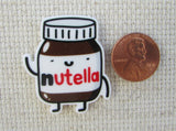 Second view of a jar of Nutella needle minder.