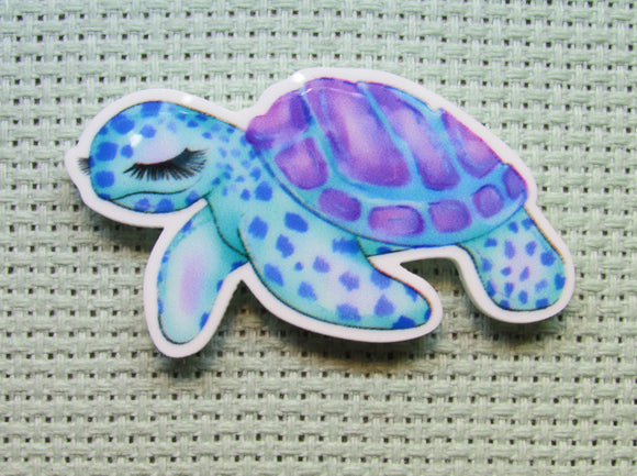 First view of the Very Cute Sleepy Turtle Needle Minder