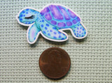 Second view of the Very Cute Sleepy Turtle Needle Minder