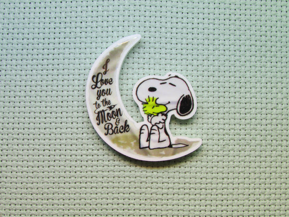 First view of the Snoopy I Love You To The Moon & Back Needle Minder
