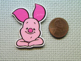 Second view of the Smiling Piglet Needle Minder