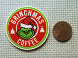 Second view of the Grinchmas Coffee Needle Minder